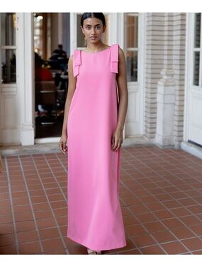Abbey Glass Michelle Boat Neck Pink Maxi Dress